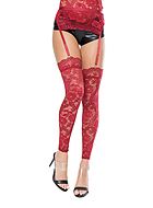 Romantic stockings, stretch lace, flowers